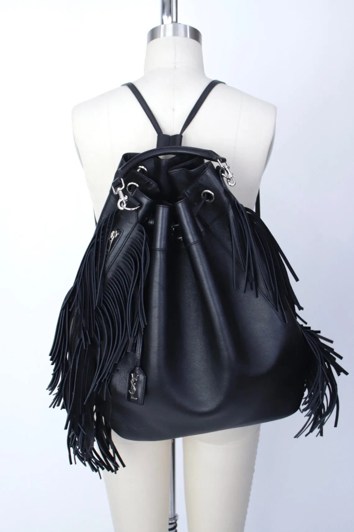 Saint Laurent Leather Fringe Backpack