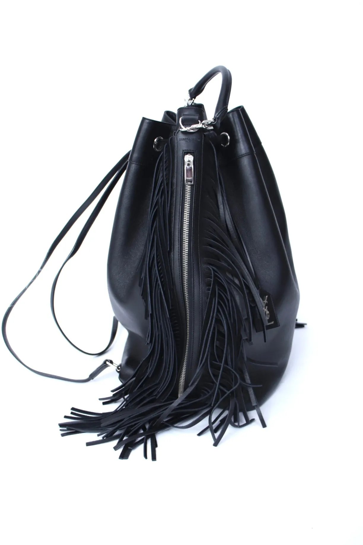 Saint Laurent Leather Fringe Backpack