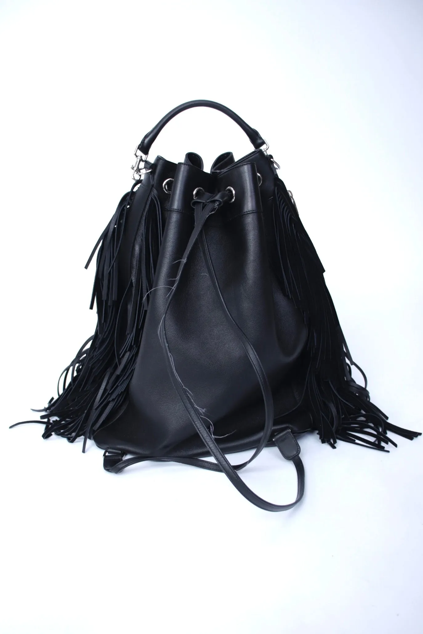 Saint Laurent Leather Fringe Backpack