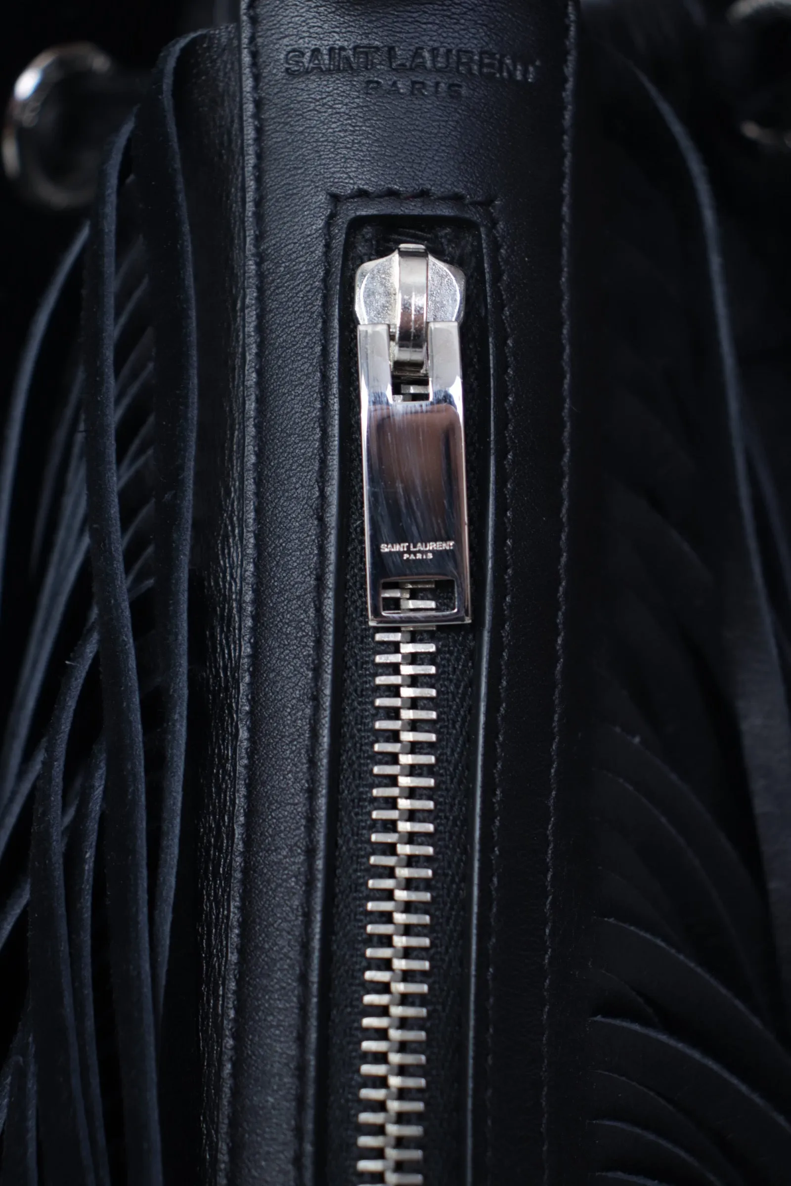 Saint Laurent Leather Fringe Backpack