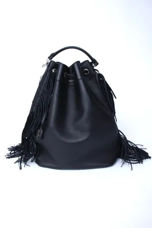 Saint Laurent Leather Fringe Backpack