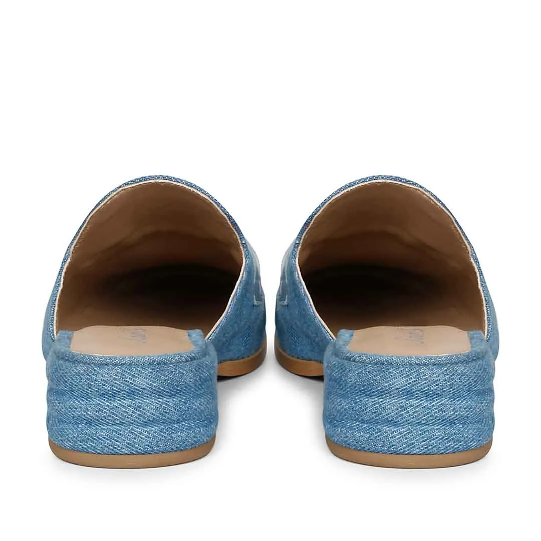 Saint Liona Denim Leather Moccasins