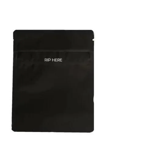 SAMPLE of Loud Lock Grip N Pull Mylar Bag 1/8 Oz or 1 Gram - Child Resistant - Opaque Black or White - (SAMPLE 1 Count)