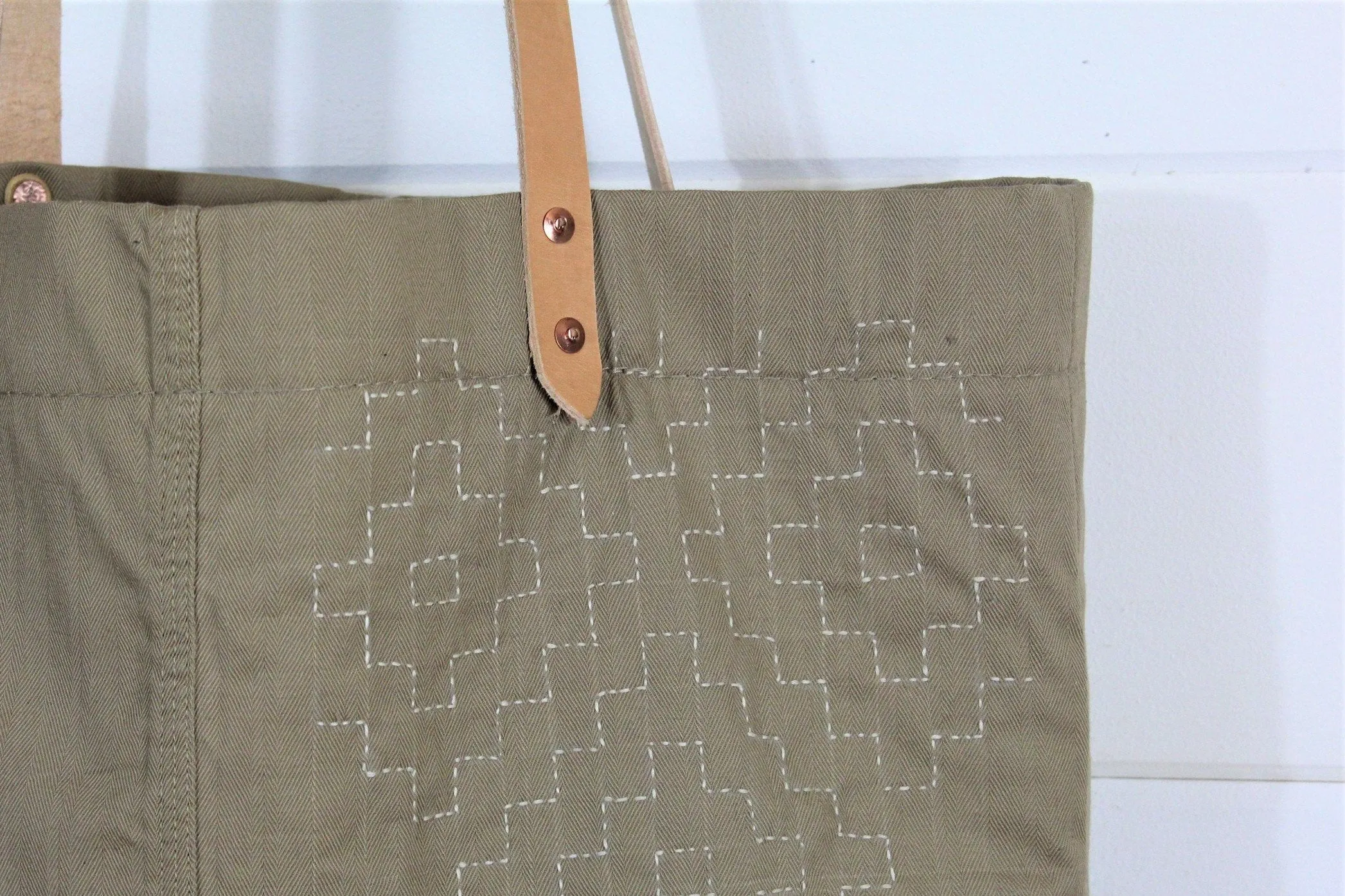 Sashiko Stitch Tote