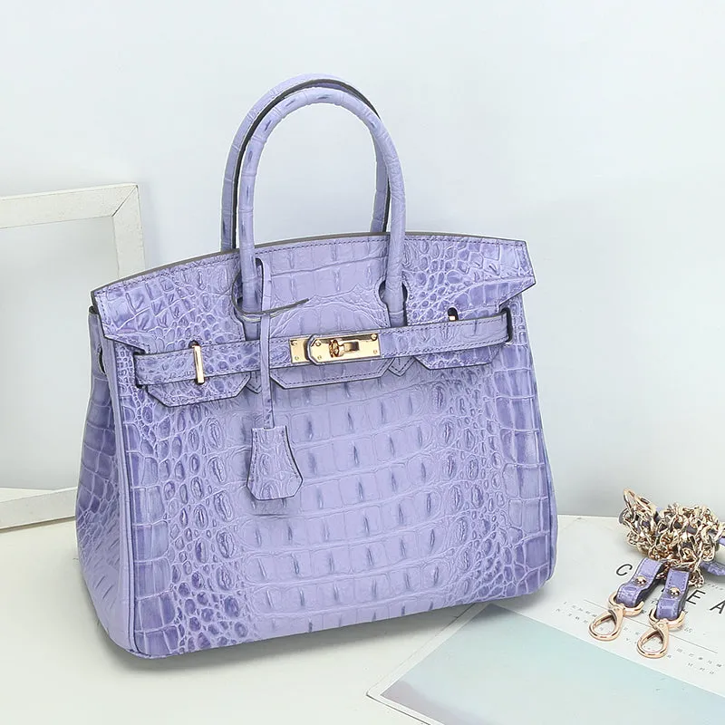 Savannah Crocodile Embossed Tote (Small) - Spring Collection