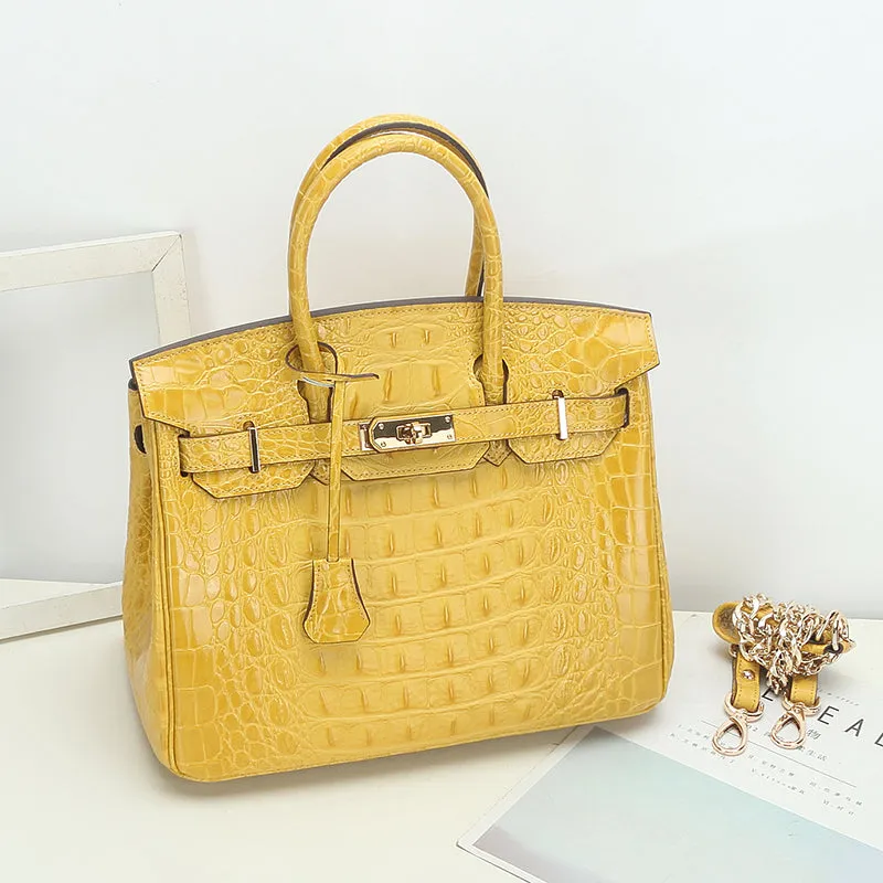 Savannah Crocodile Embossed Tote (Small) - Spring Collection