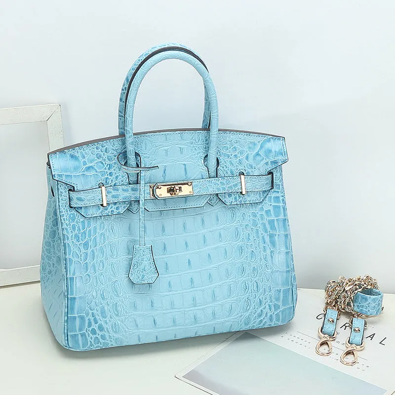 Savannah Crocodile Embossed Tote (Small) - Spring Collection