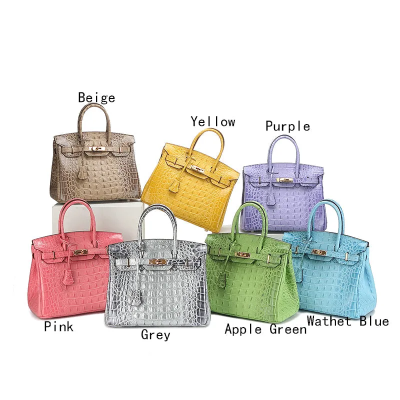 Savannah Crocodile Embossed Tote (Small) - Spring Collection