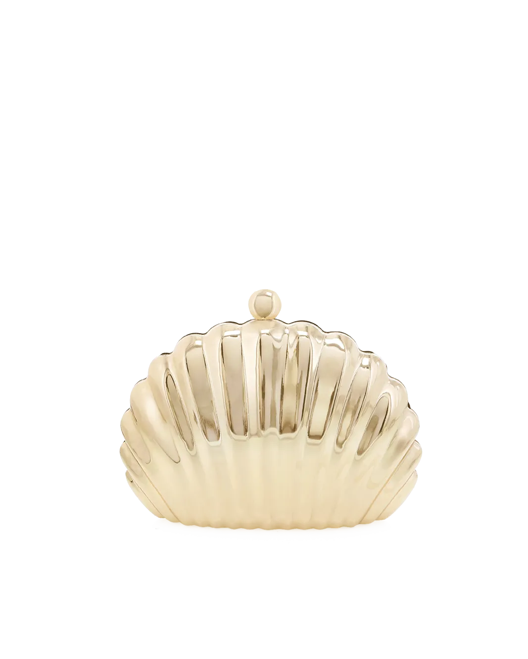 SHELL CLUTCH BAG - GOLD METALLIC