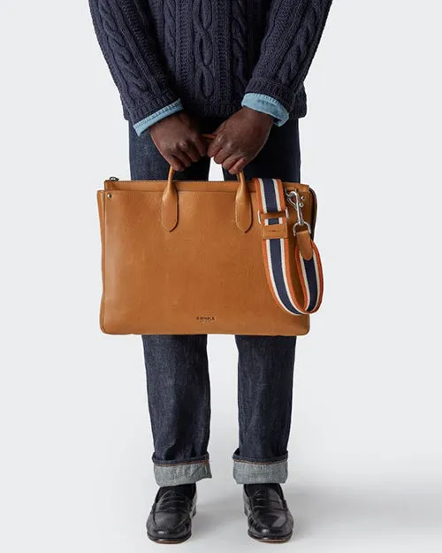 SHINOLA | The Slim Traveler Brief Case | Tan