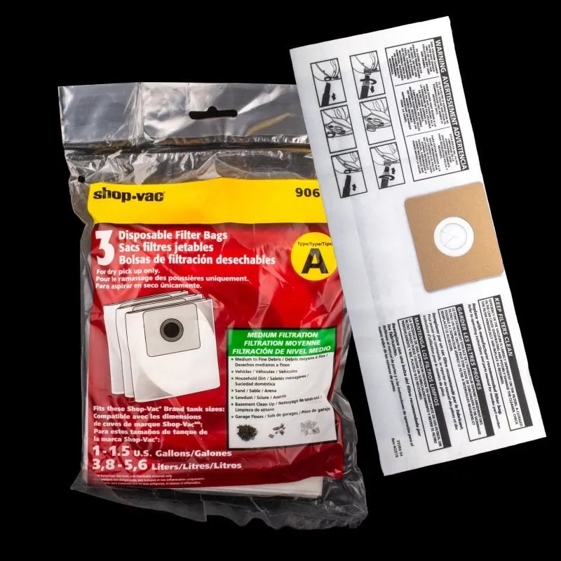 Shop-Vac 1.5 Gallon Type A Bags - 90667