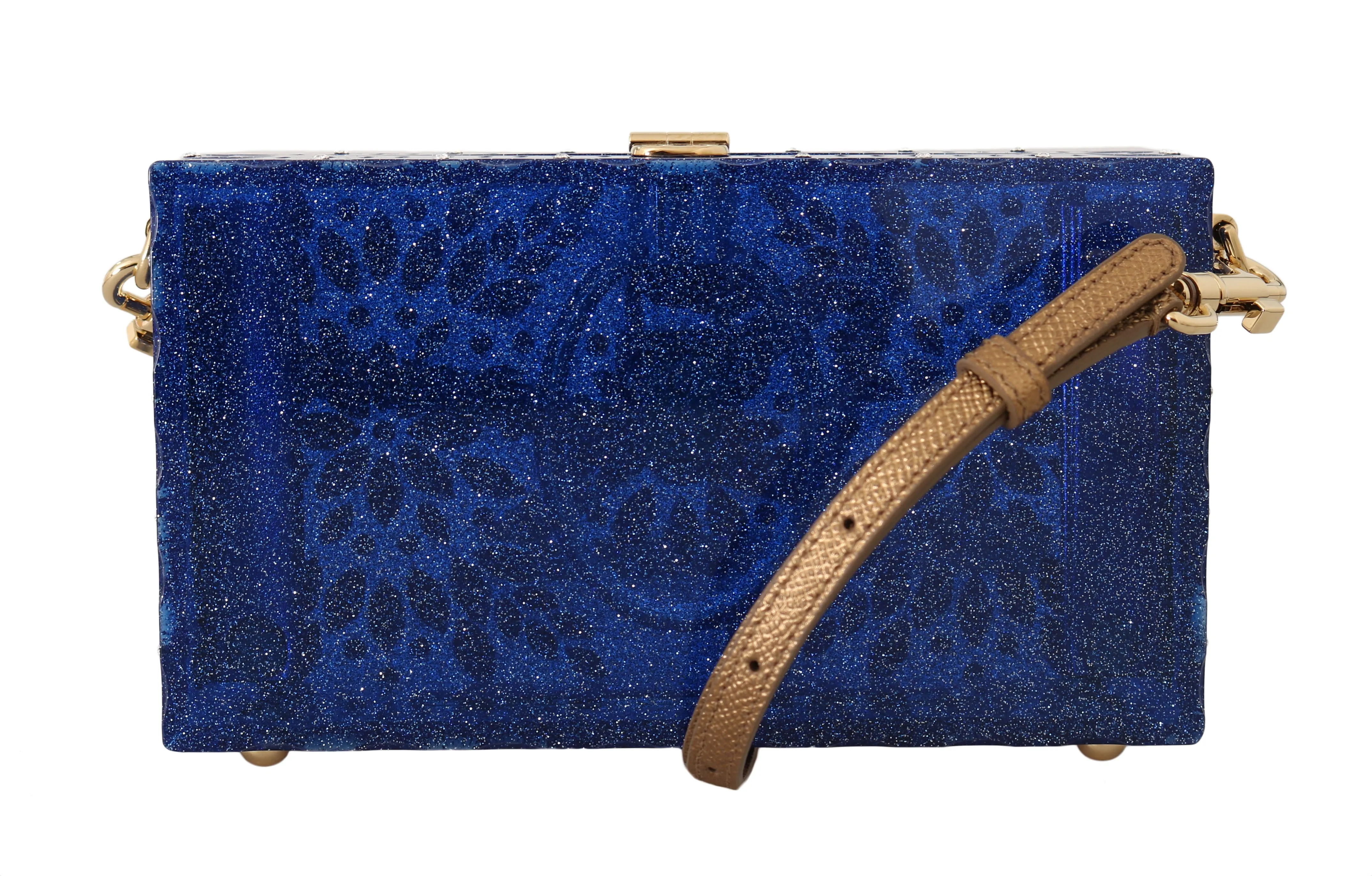 SICILY Blue Plexi Crystal Clutch Purse