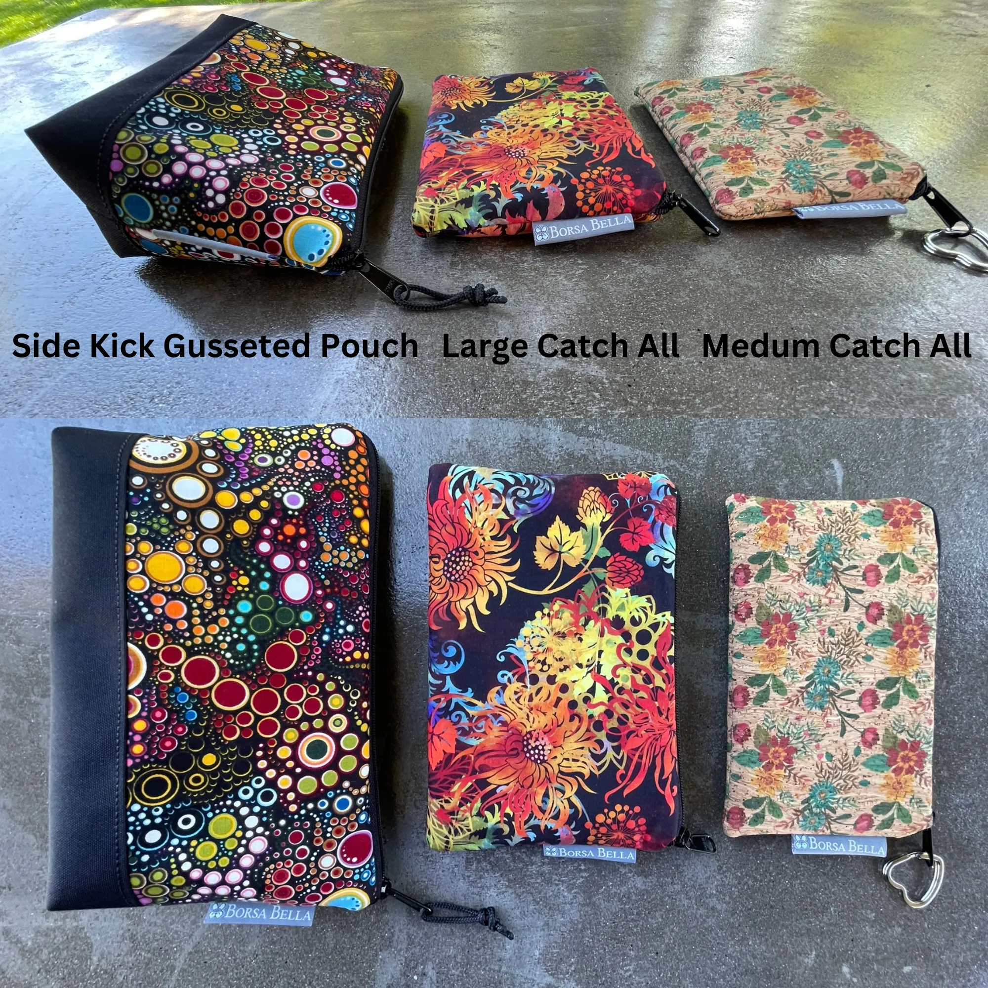 Side Kick Gusseted Zippered Pouch Halcyon Night Fabric