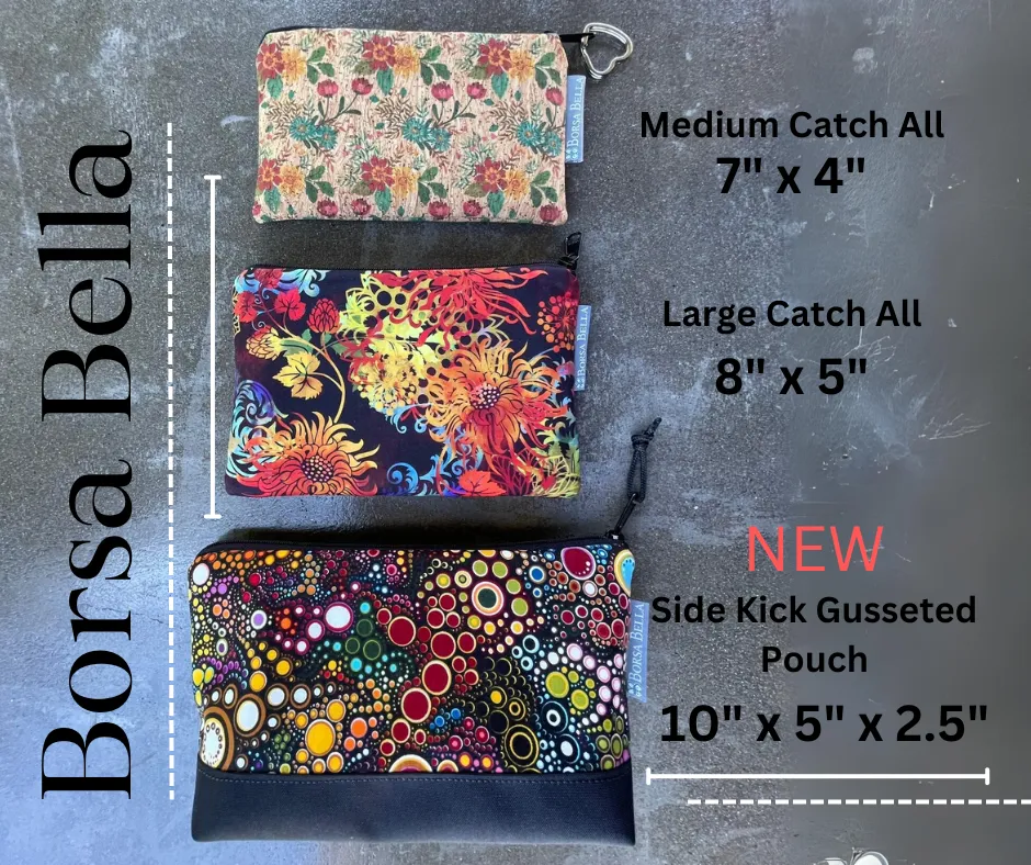 Side Kick Gusseted Zippered Pouch Halcyon Night Fabric