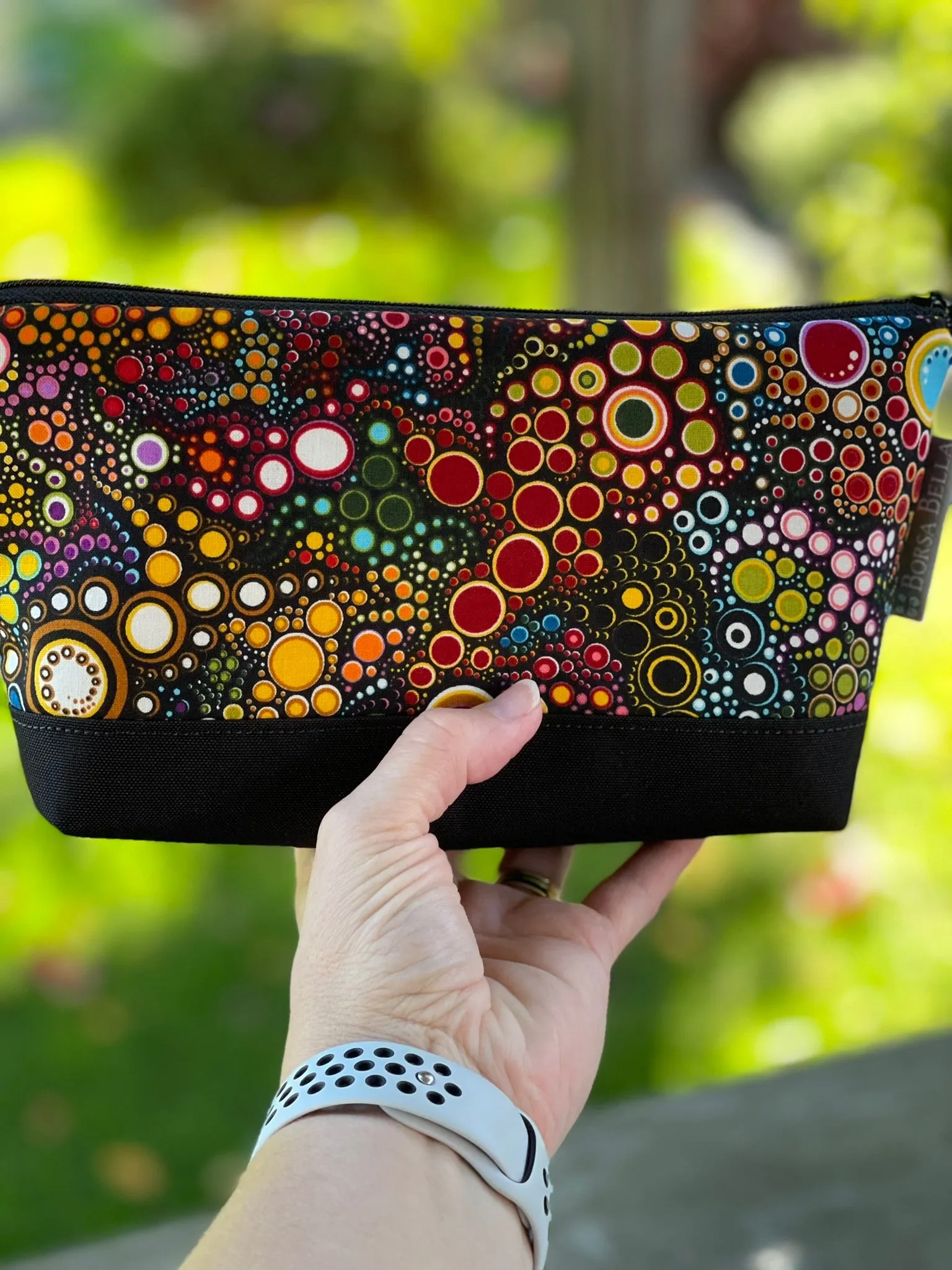 Side Kick Gusseted Zippered Pouch Halcyon Night Fabric