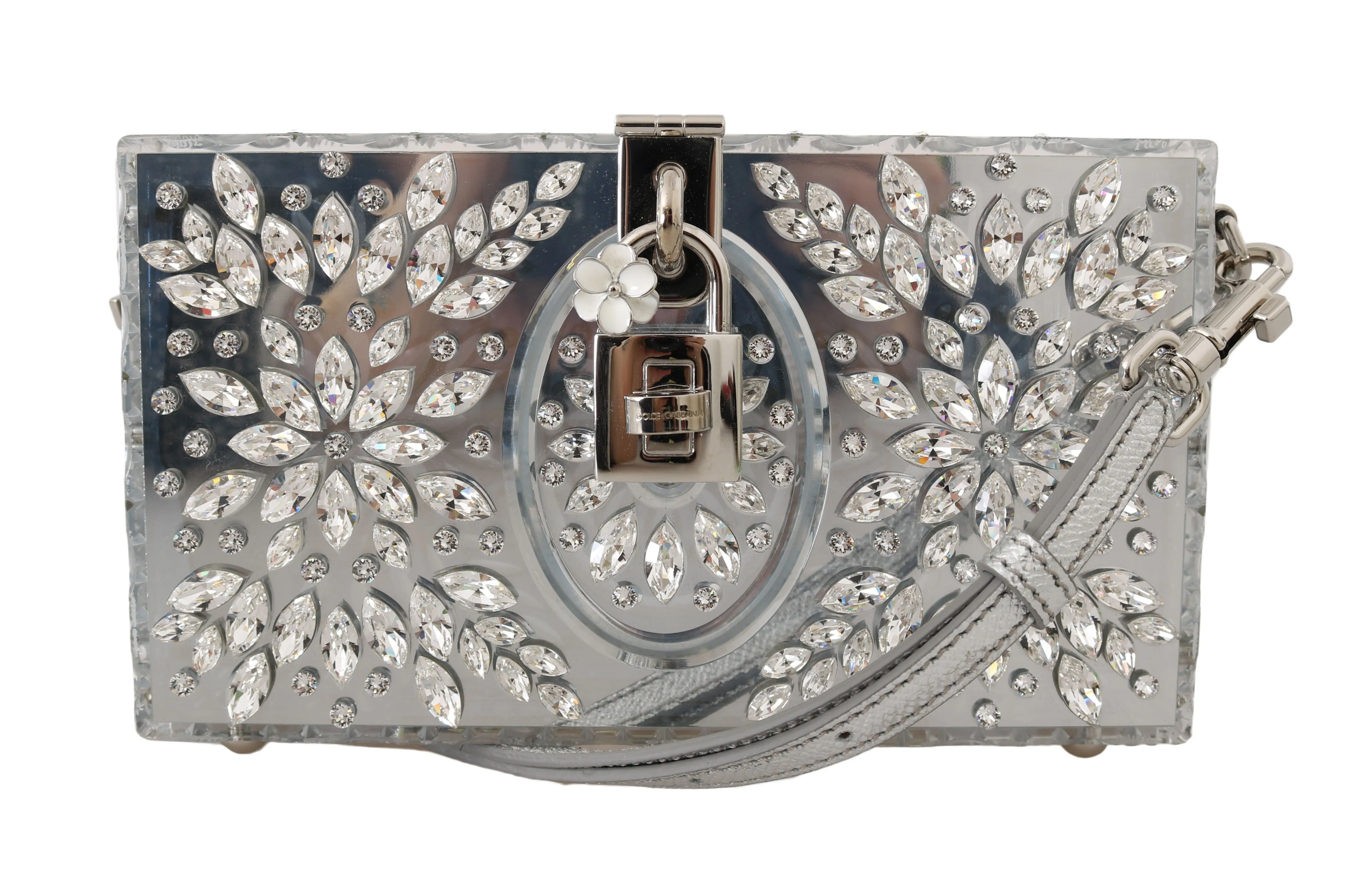 Silver Plexi Crystal SICILY Clutch Purse
