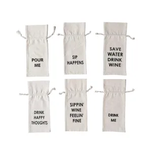 Sip Happens Cotton Wine Bag