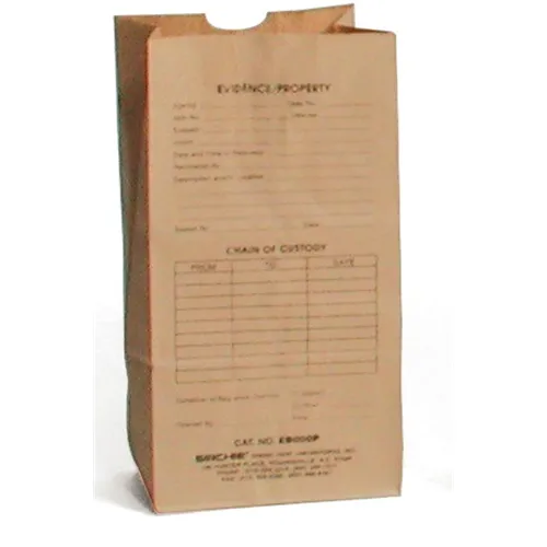 Sirchie Kraft Paper Evidence Bags Printed Various Sizes 100 Pack