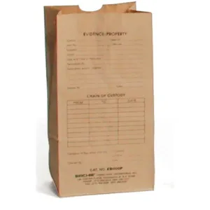 Sirchie Kraft Paper Evidence Bags Printed Various Sizes 100 Pack