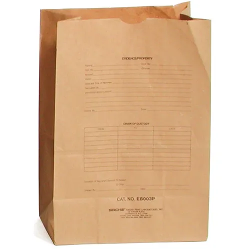 Sirchie Kraft Paper Evidence Bags Printed Various Sizes 100 Pack
