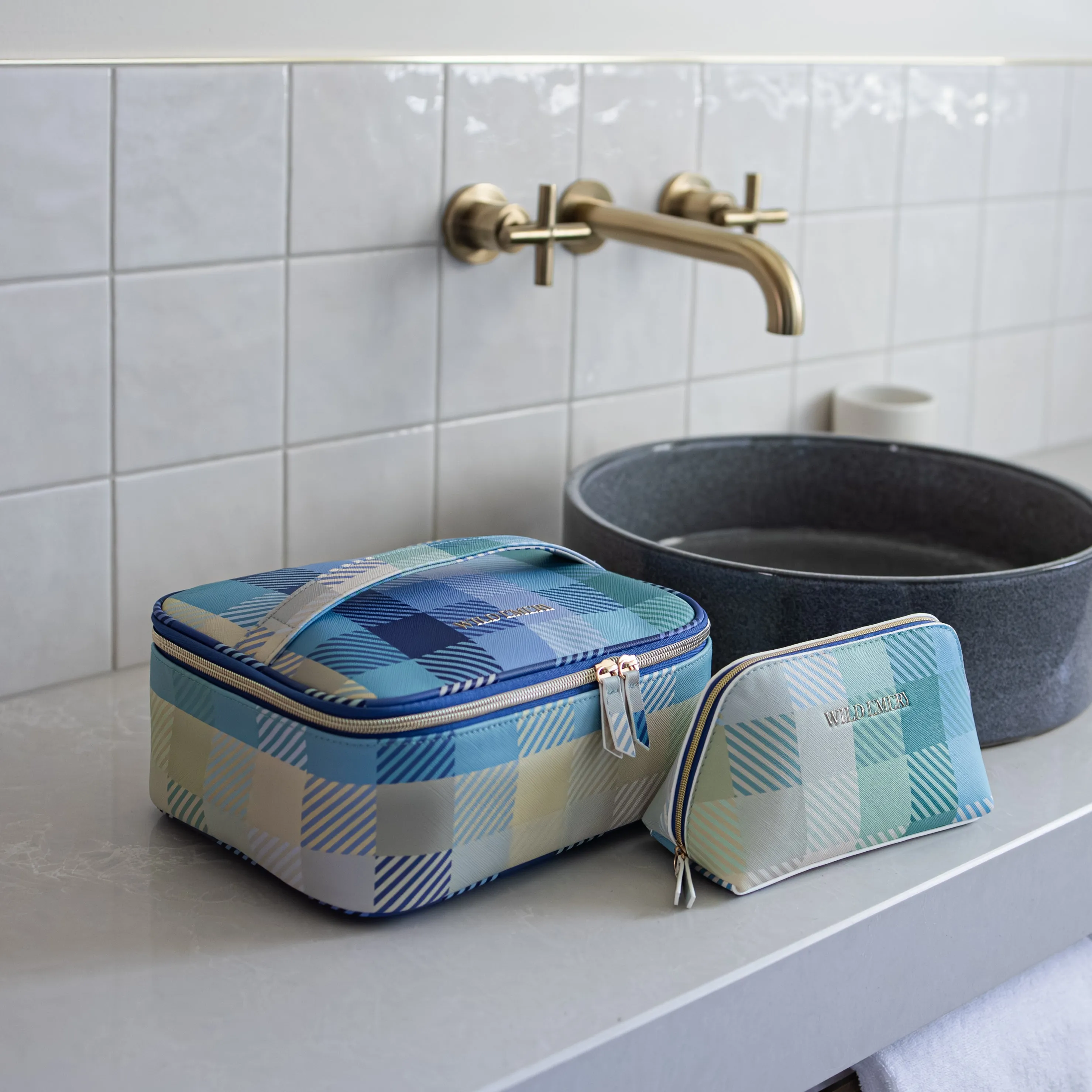 Small Blue Toiletry Bag