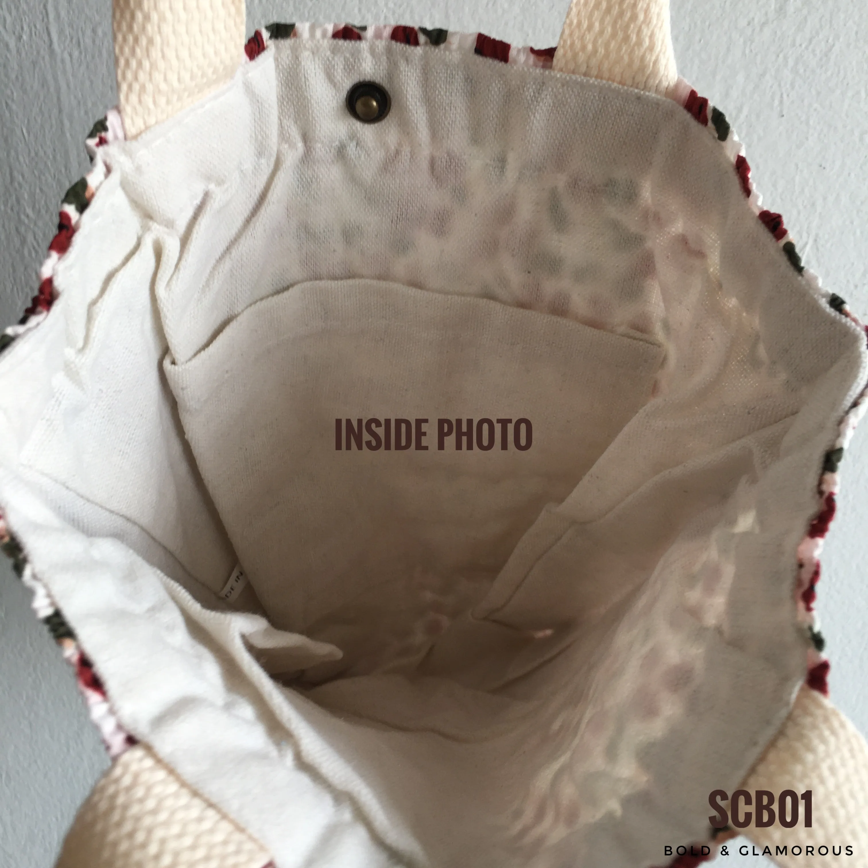 Small Printed Canvas Bags | SCB01 | Polka Black