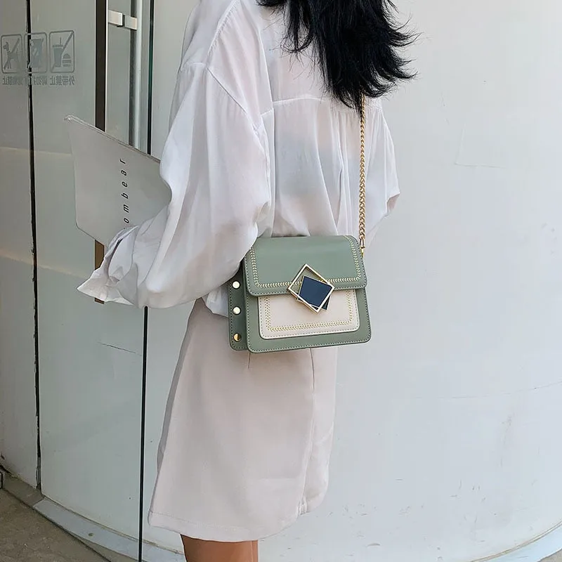 Small Shoulder Messenger Bag Special Lock Design Female Travel Handbags