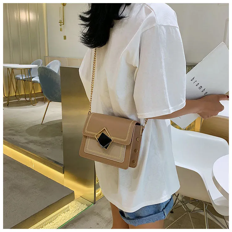 Small Shoulder Messenger Bag Special Lock Design Female Travel Handbags