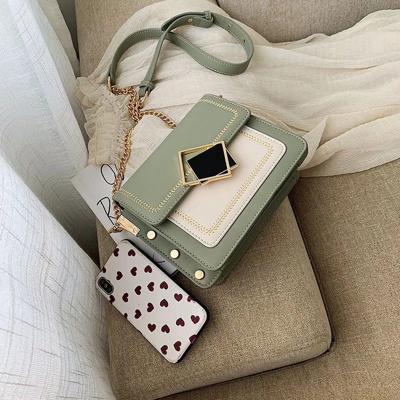 Small Shoulder Messenger Bag Special Lock Design Female Travel Handbags
