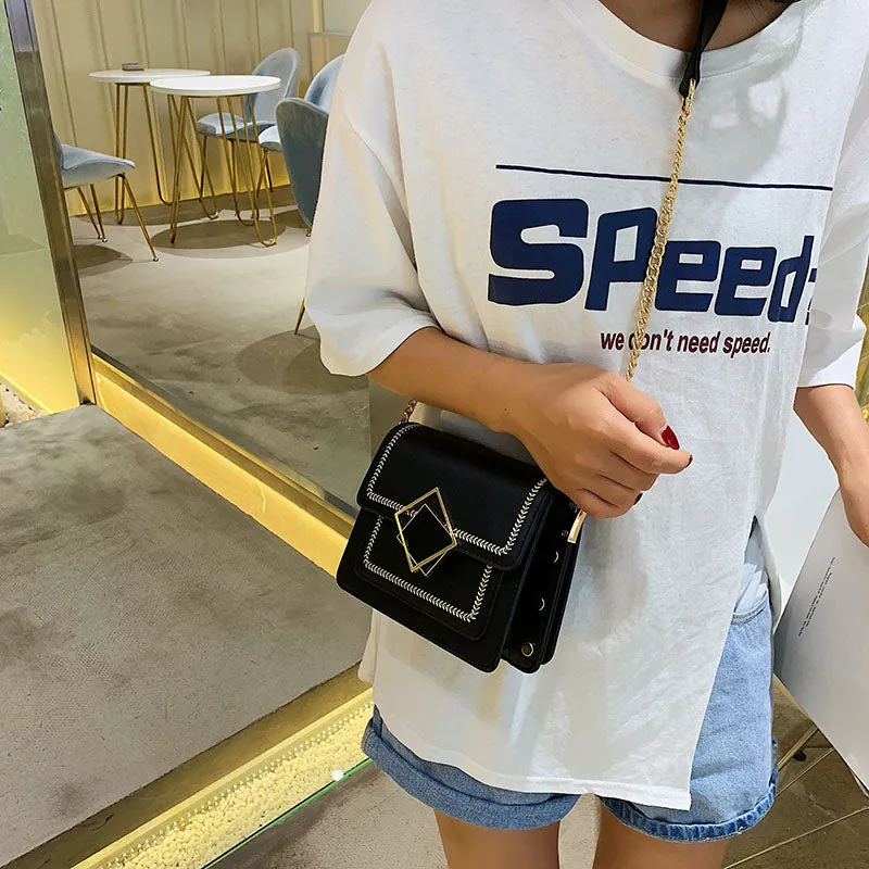 Small Shoulder Messenger Bag Special Lock Design Female Travel Handbags