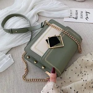 Small Shoulder Messenger Bag Special Lock Design Female Travel Handbags