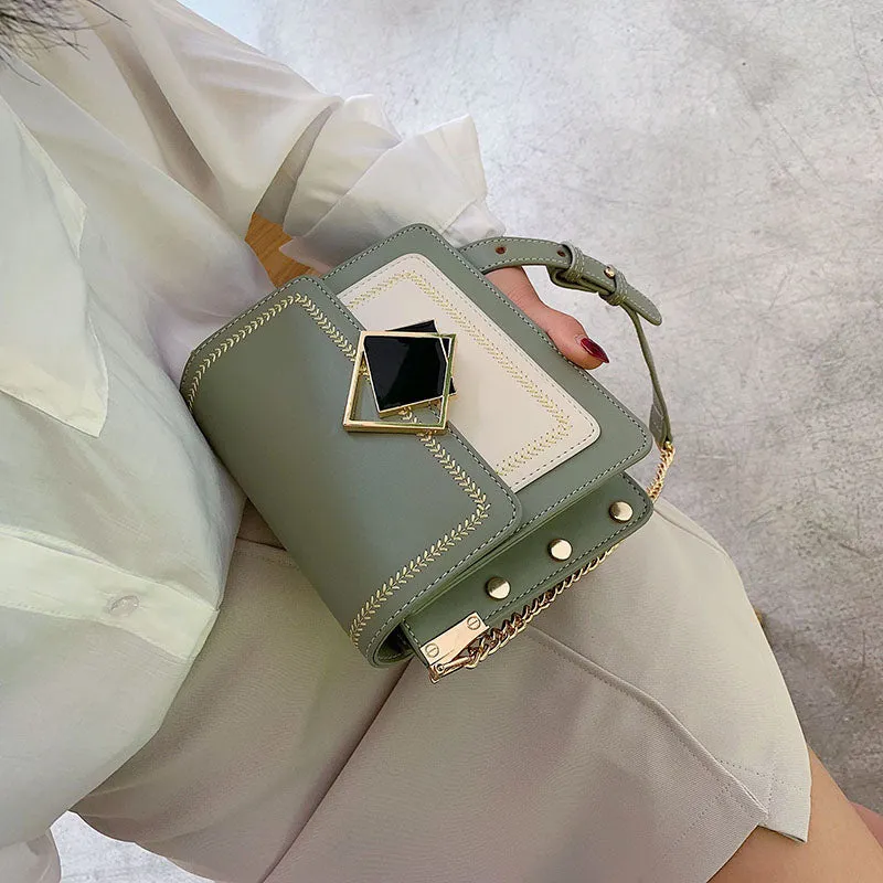 Small Shoulder Messenger Bag Special Lock Design Female Travel Handbags