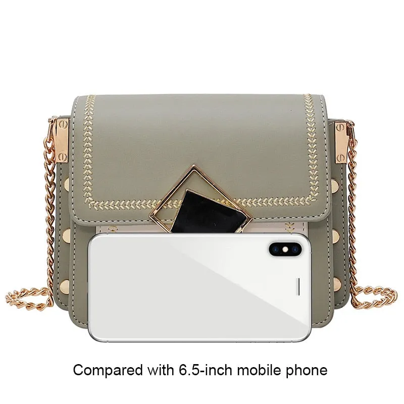Small Shoulder Messenger Bag Special Lock Design Female Travel Handbags