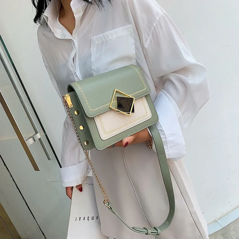 Small Shoulder Messenger Bag Special Lock Design Female Travel Handbags