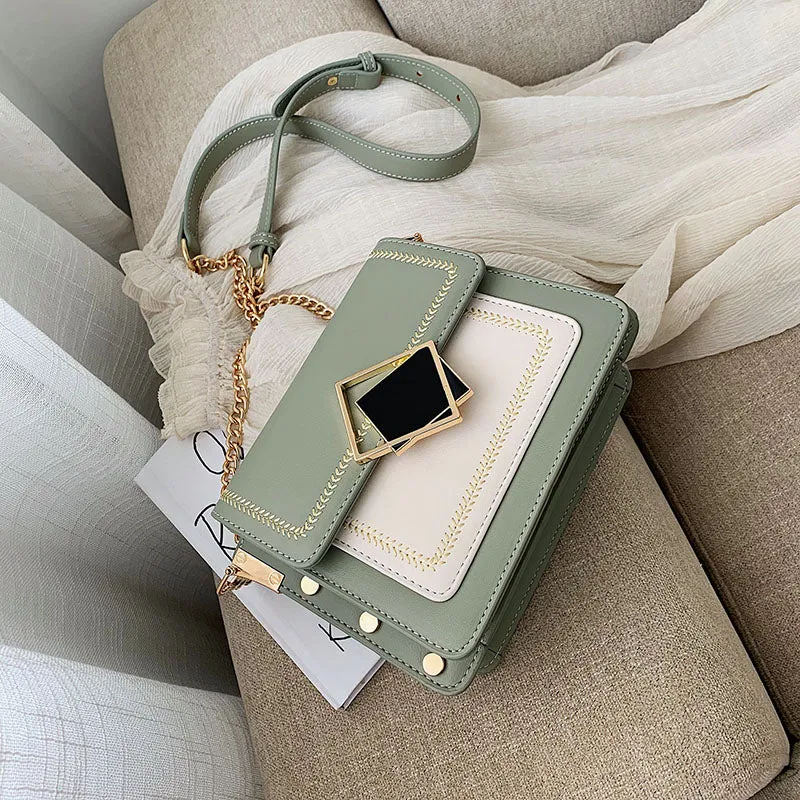 Small Shoulder Messenger Bag Special Lock Design Female Travel Handbags