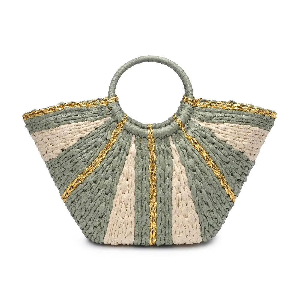 Solar Breeze Straw Beach Tote