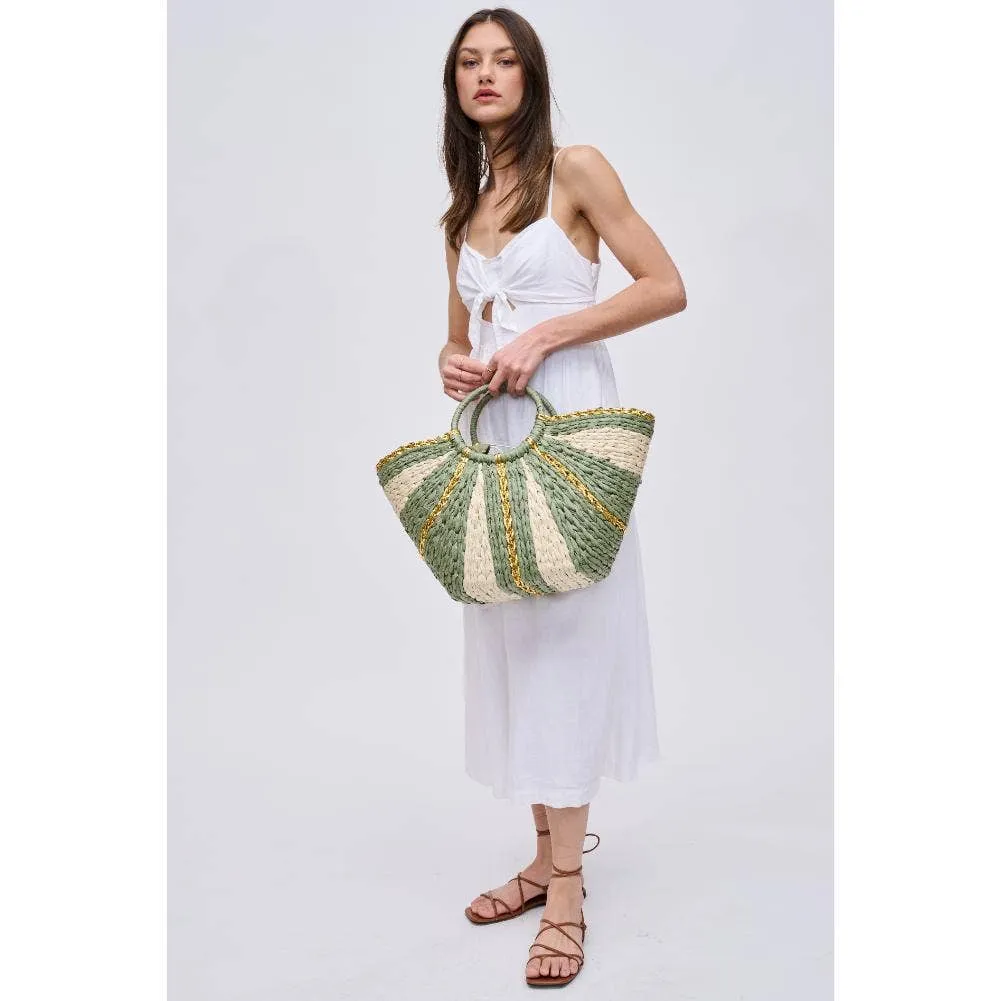 Solar Breeze Straw Beach Tote