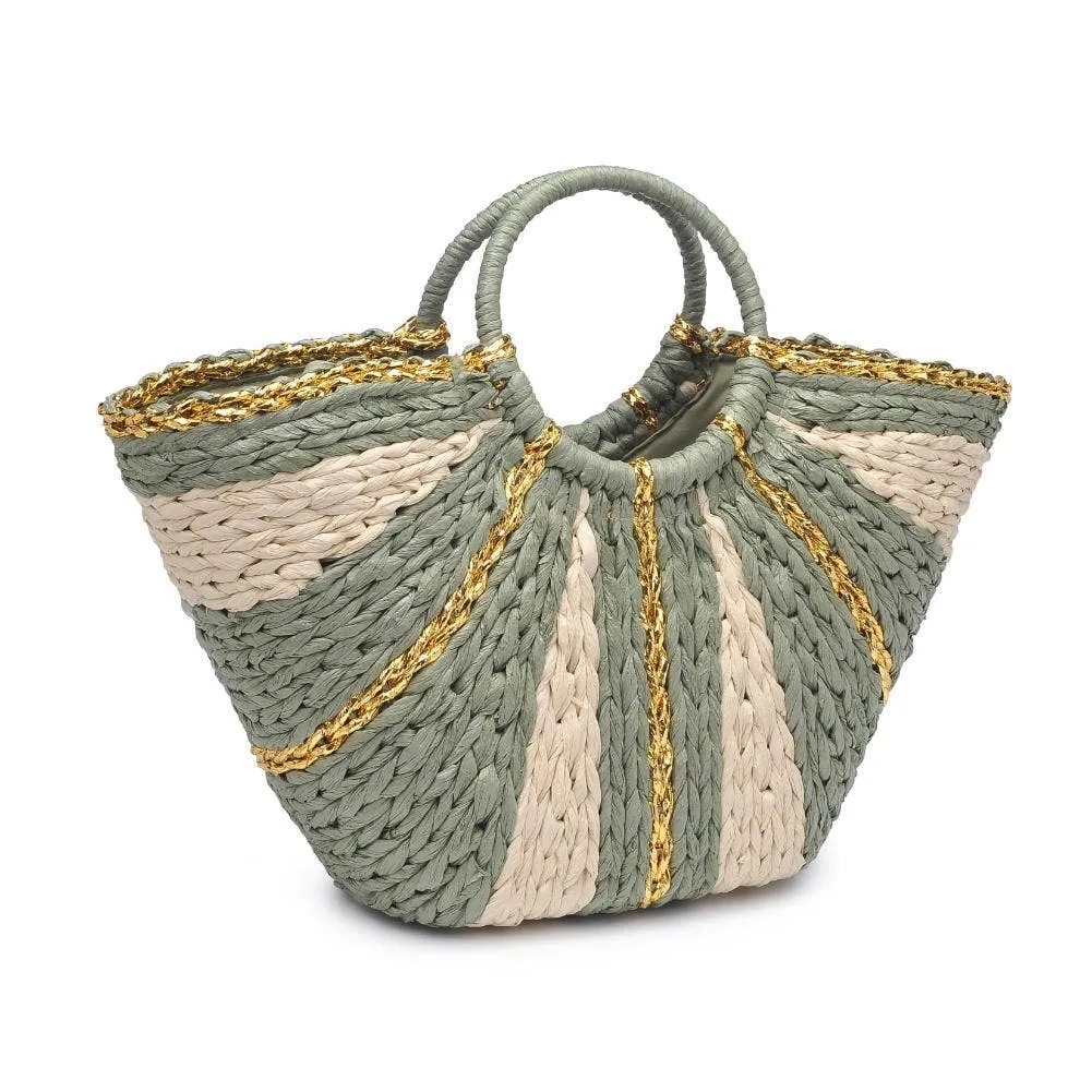 Solar Breeze Straw Beach Tote