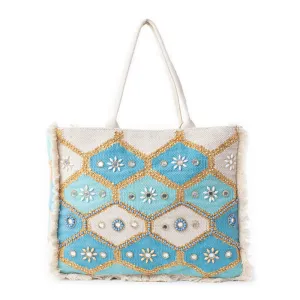 Sonoran Starlight Weekender Bag In Blue & White