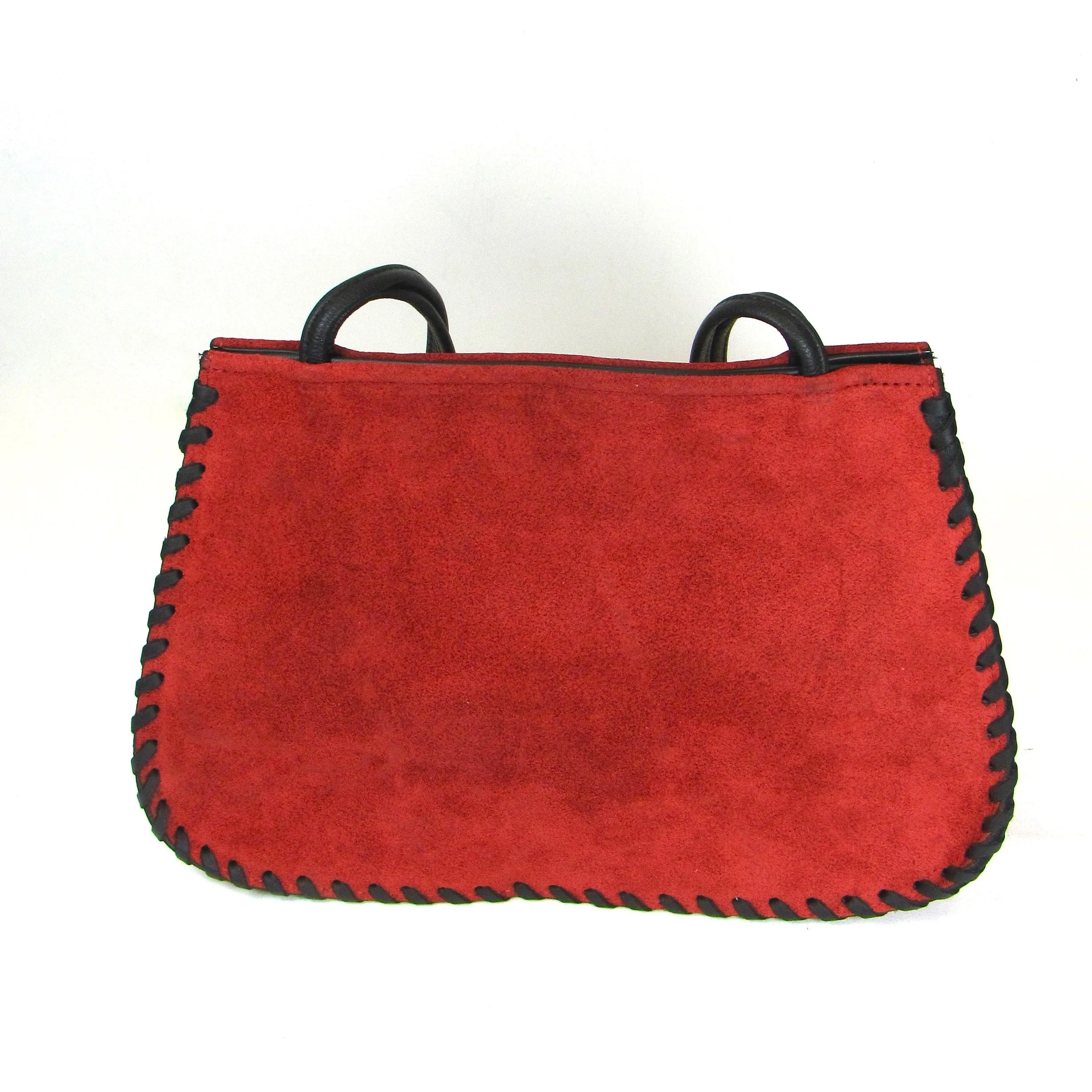 SP38-R  Laced Suede Purse-Red