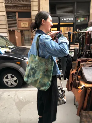Spring Tote / Slim Leather Tote Bag / Leather Shoulder Bag