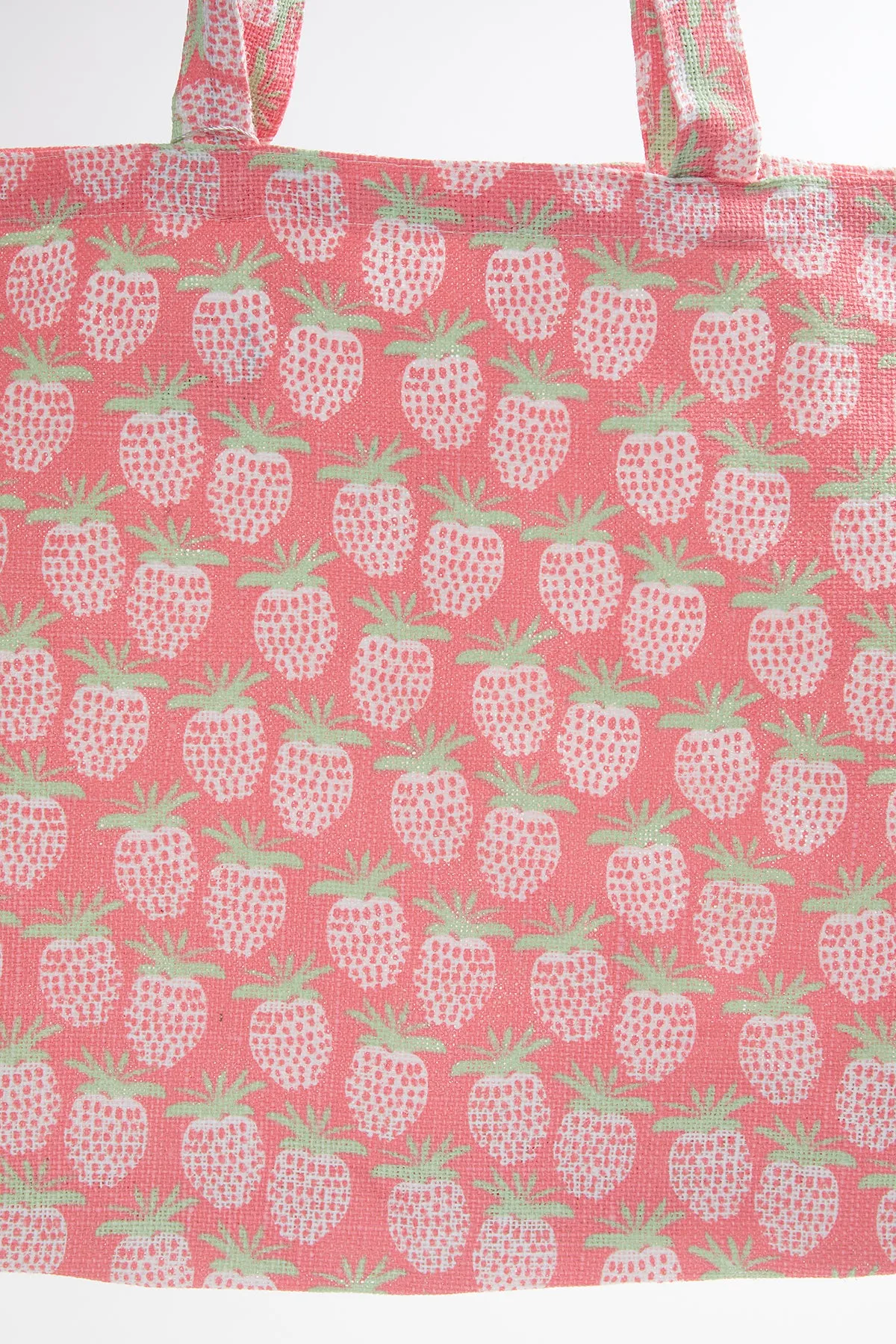 STRAWBERRY BLU JUTE TOTE