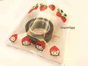 Strawberry Girls Gift Bags Cello Bags Self-adhesive Cookie bags Set of 20 bags CB3