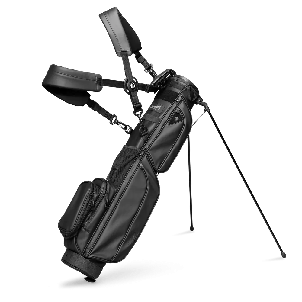 Sunday Golf Loma XL Stand Bag Black Leather