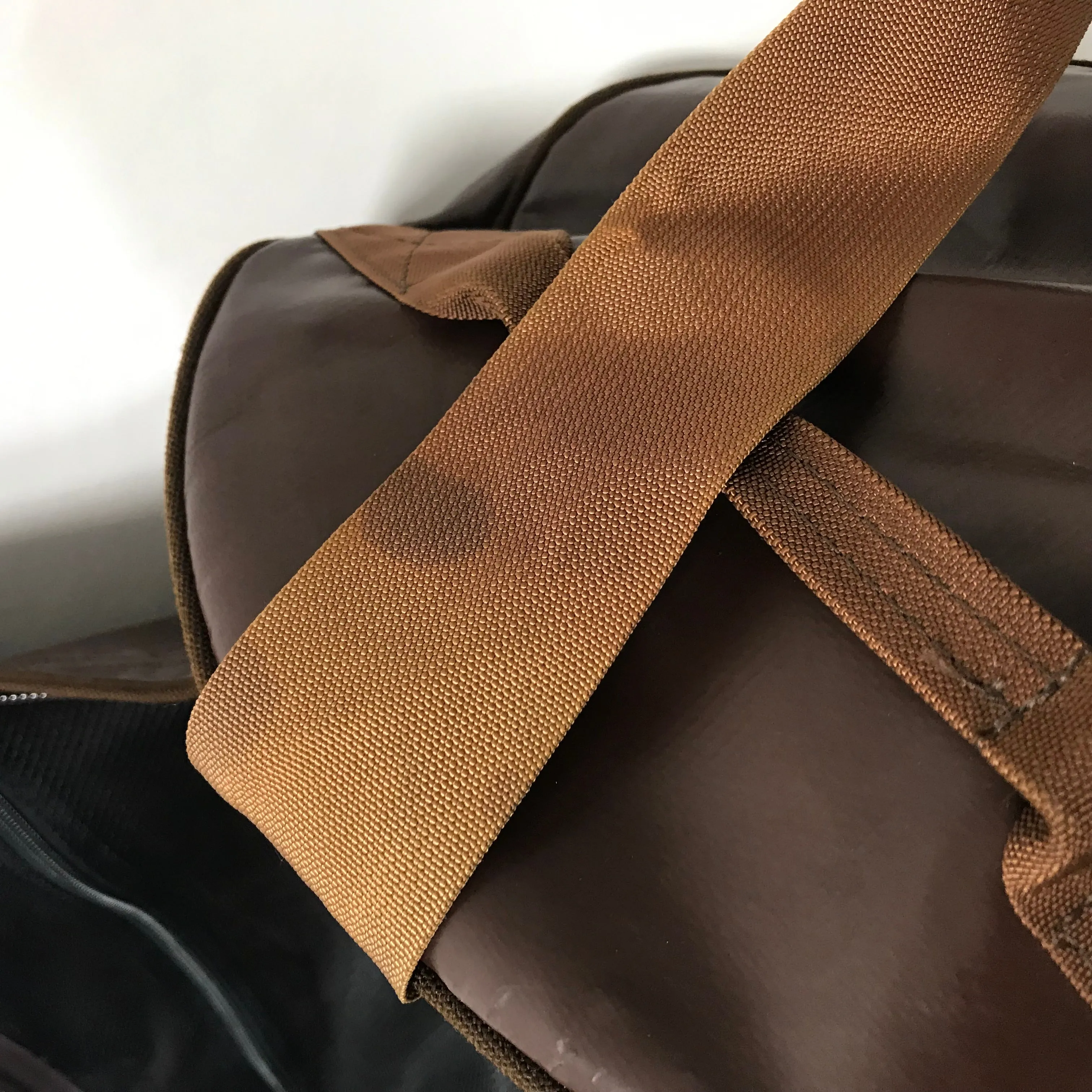 Supreme Vintage Vinyl Duffle Bag Brown