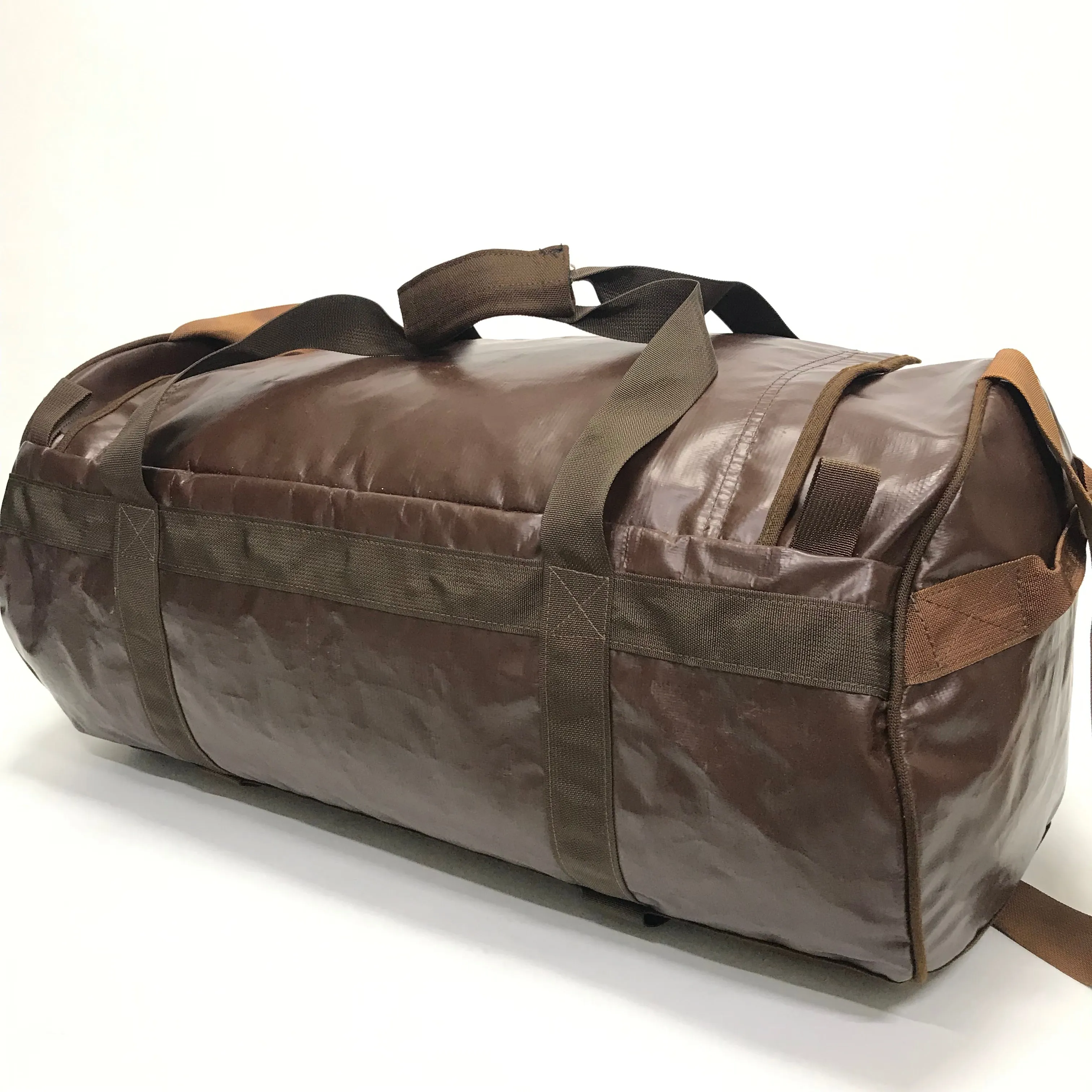 Supreme Vintage Vinyl Duffle Bag Brown