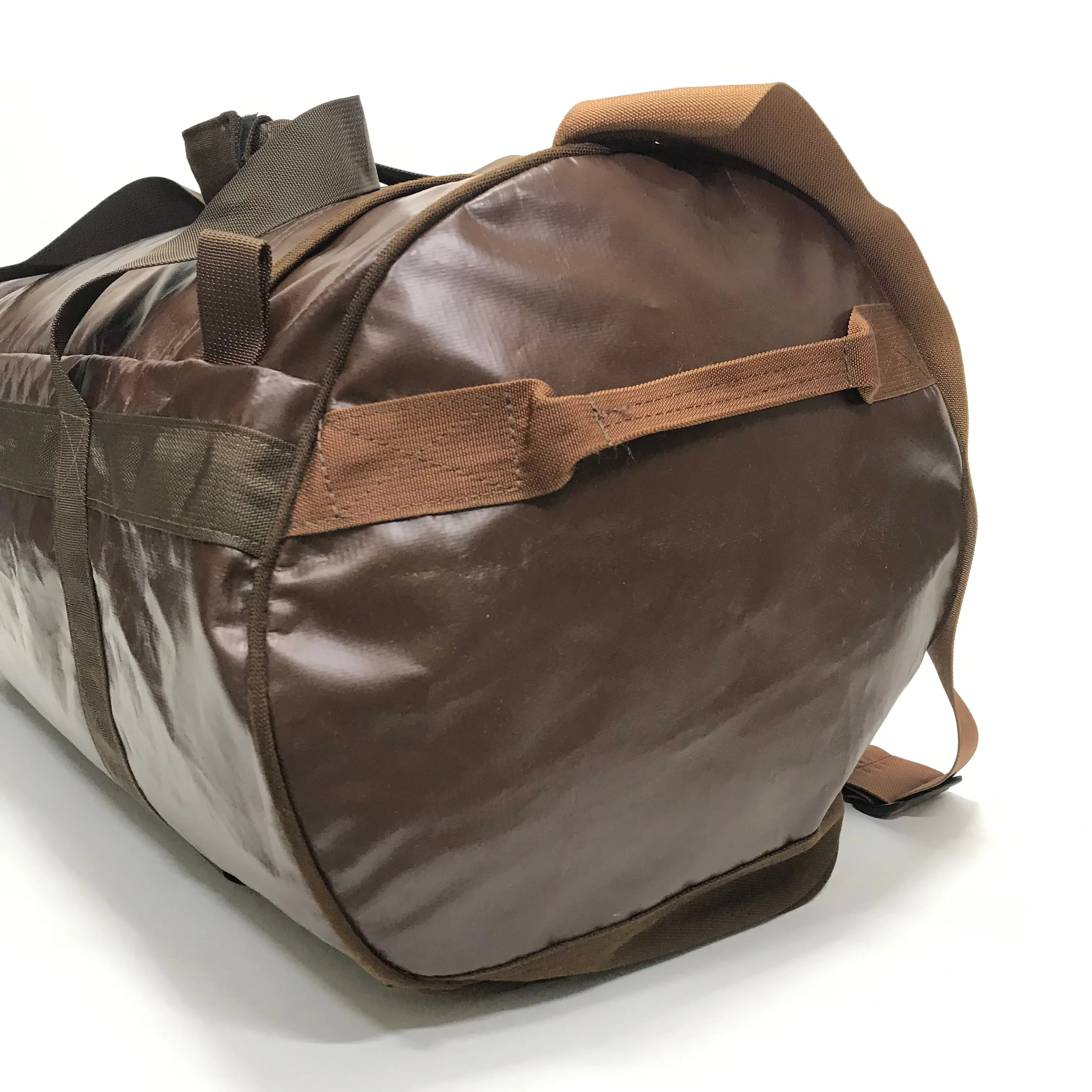 Supreme Vintage Vinyl Duffle Bag Brown