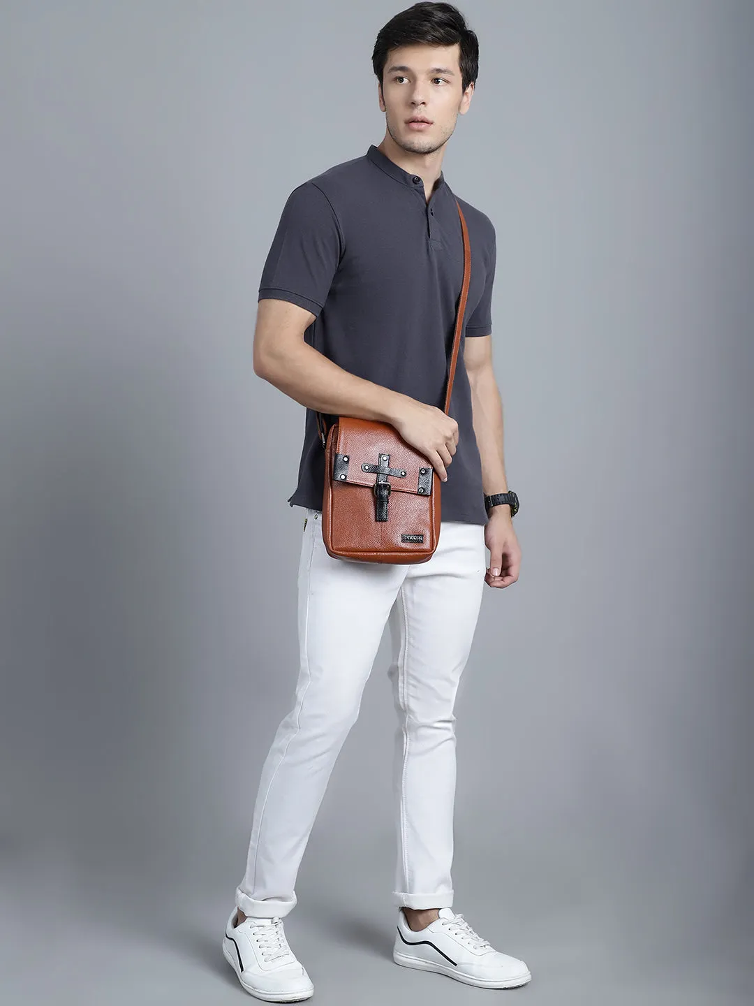 Tan Leather Crossbody Bag CBB2200