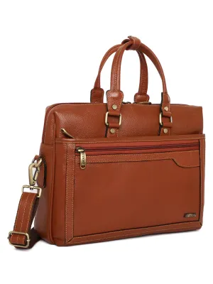 Tan Leather Laptop Bags ZP12116