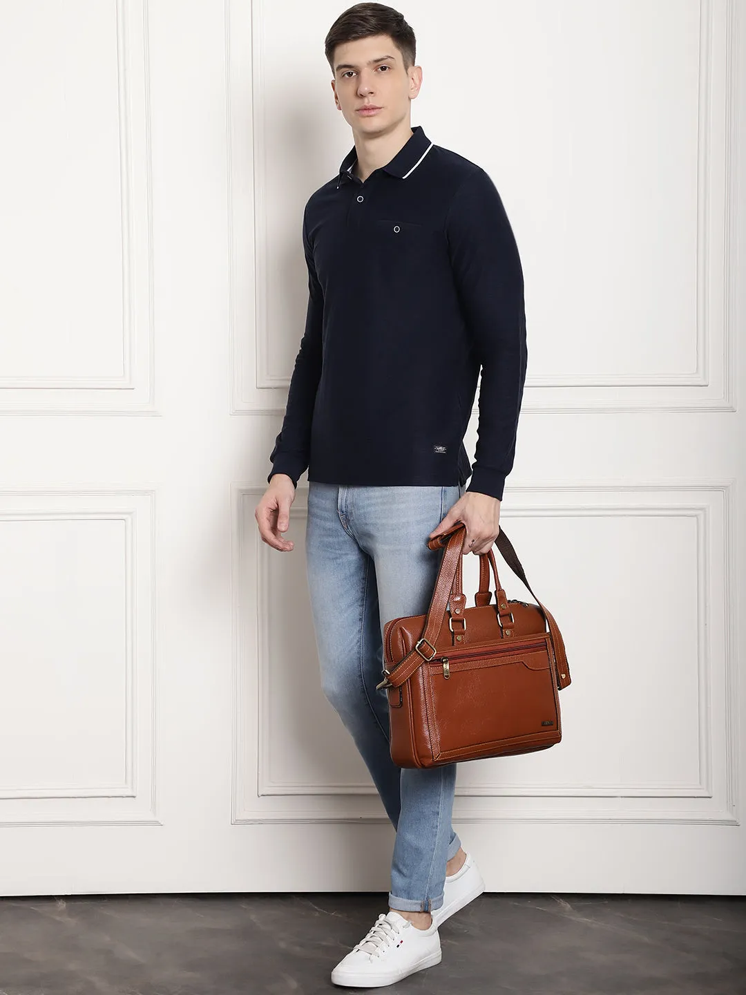 Tan Leather Laptop Bags ZP12116